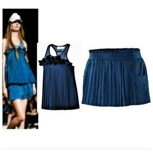 NWT Adidas Stella McCartney SET OUTFIT Pleated Tank Top + Tennis Skirt XS